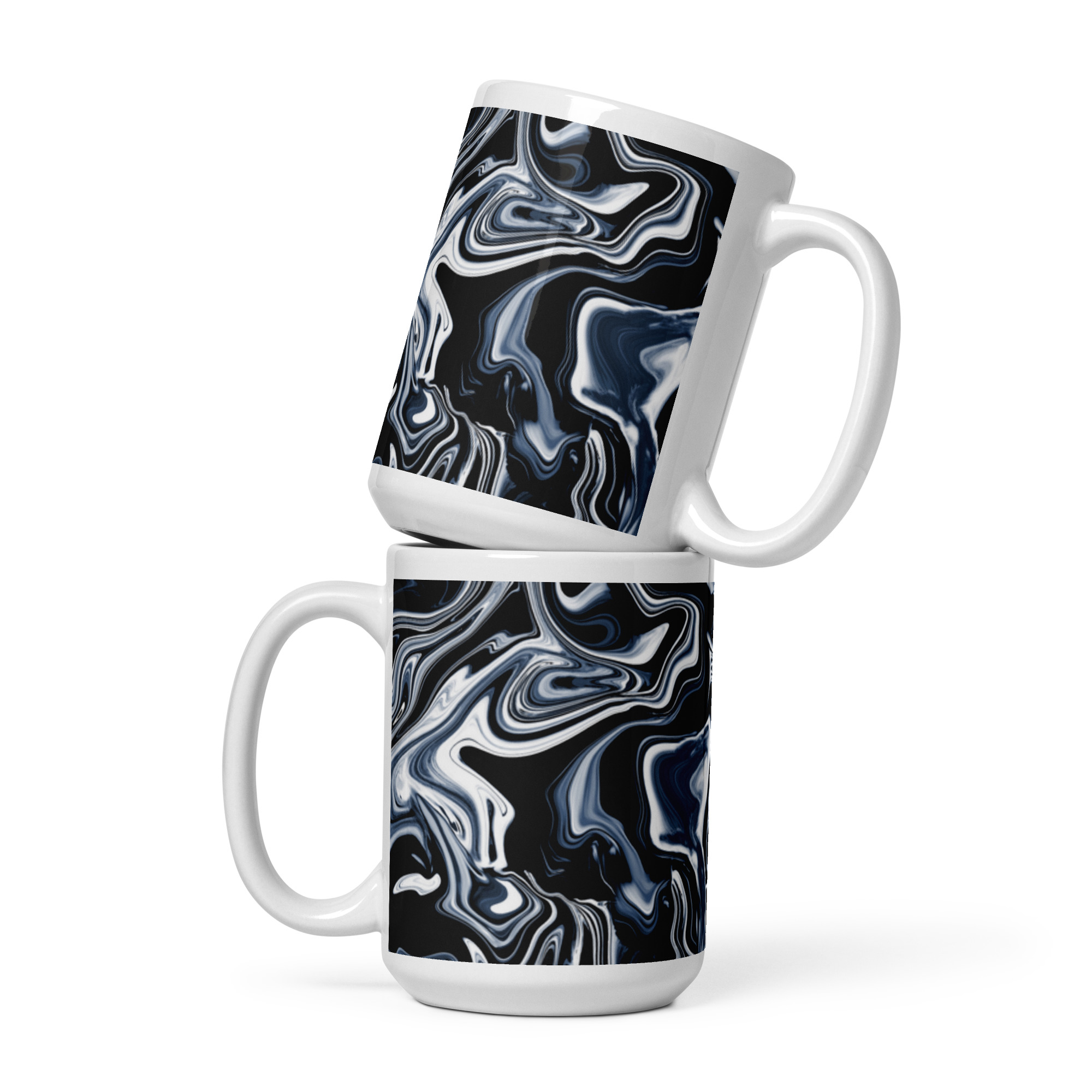 Weiße, glänzende Tasse